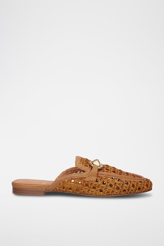 Mules en cuir - Camel