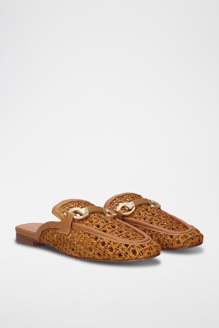 Mules en cuir - Camel