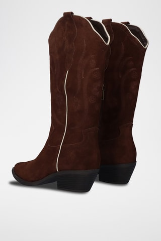Bottes en nubuck - Marron
