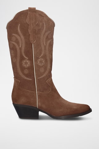 Bottes en nubuck - Marron