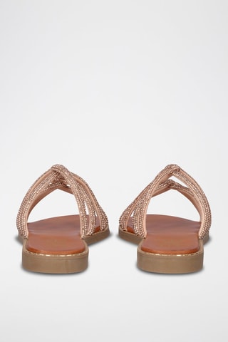 Mules - Doré et rose