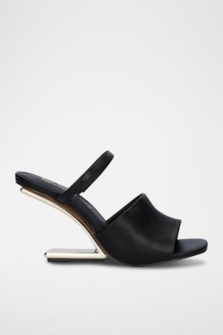 Sandales à talons - Noir et doré