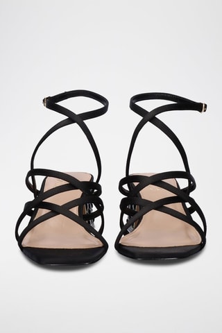 Sandales à talons Emma - Noir et beige