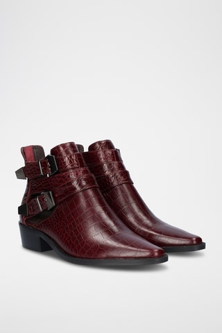 Bottines en cuir - Bordeaux