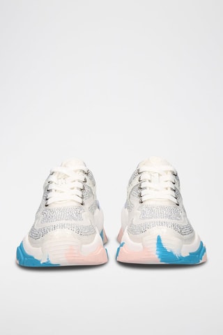 Baskets plateformes - Blanc et bleu