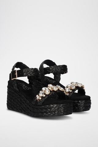 Sandales compensées - Noir