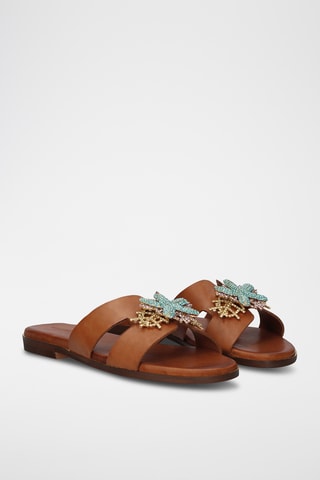 Mules en cuir - Marron