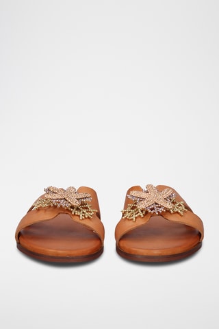 Mules en cuir - Marron