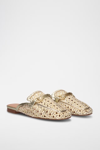 Mules en cuir - Doré