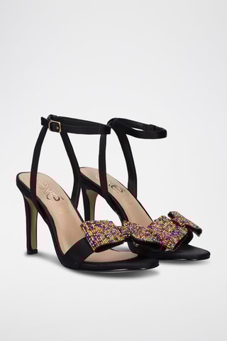 Sandales à talons - Noir et multicolore