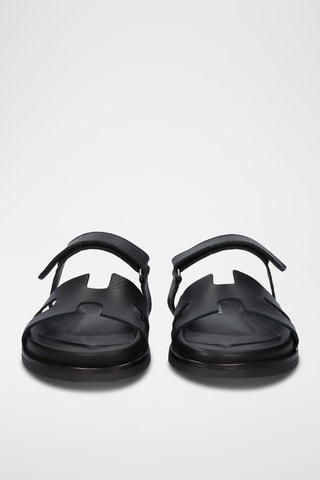 Mules en cuir - Noir