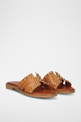 Mules en cuir - Marron