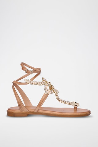 Sandales en cuir Loris - Beige