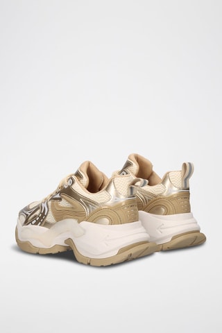 Baskets plateformes en cuir - Gris