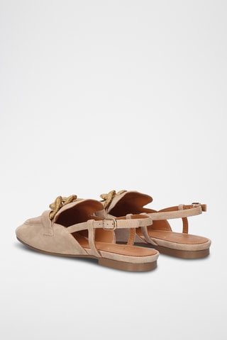 Sandales en cuir - Beige