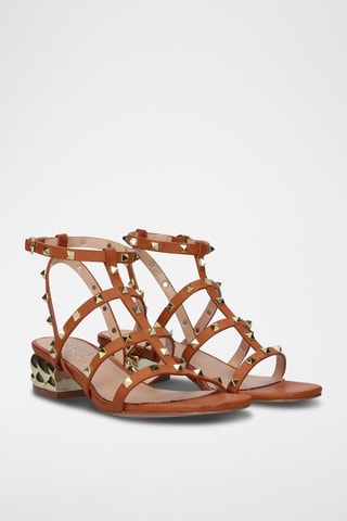 Sandales à talons - Marron et doré