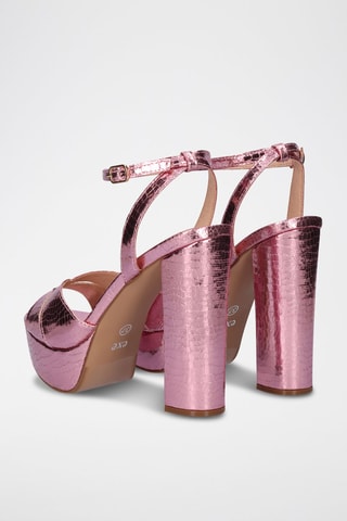 Sandales à talons Ophelia - Rose et doré