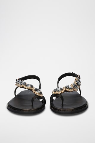 Sandales en cuir - Noir