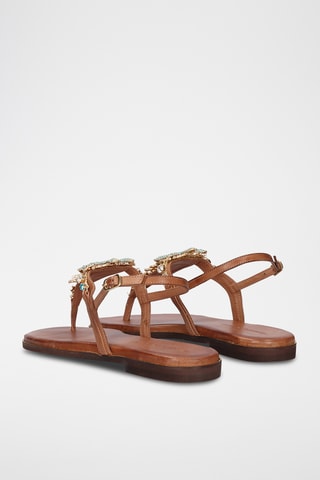 Sandales en cuir - Marron