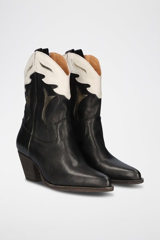 Santiags en cuir - Noir