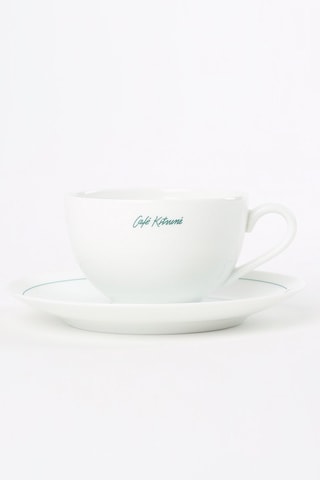 Taza y platillo de porcelana