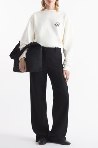 Sudadera relaxed - Blanco