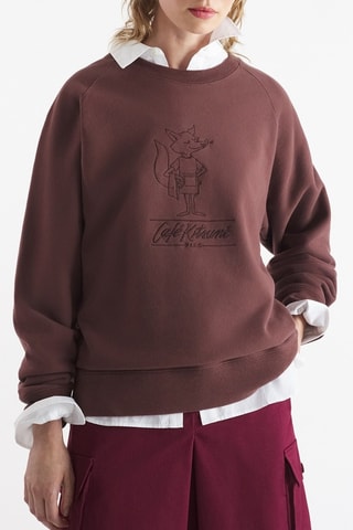 Sudadera oversize - Marrón