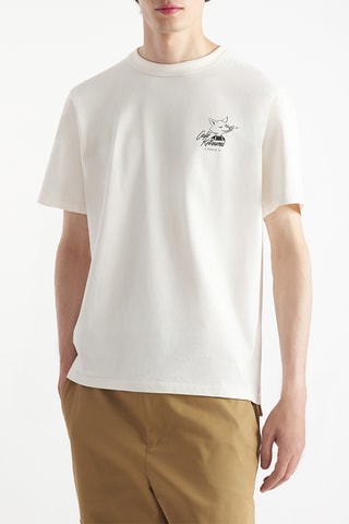 Camiseta relaxed - Blanco roto