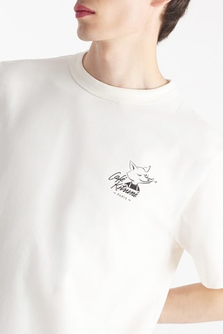 Camiseta relaxed - Blanco roto