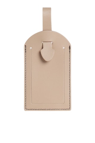Etiqueta para maletas de piel - Beige