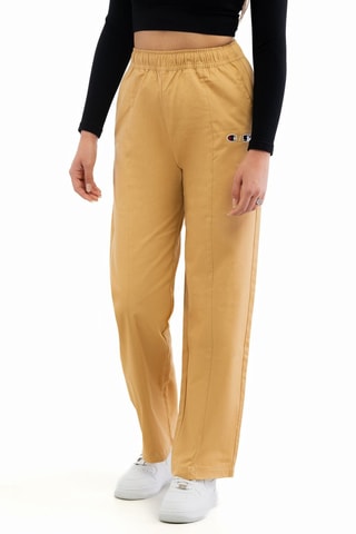 Pantalón straight de tiro alto - Beige
