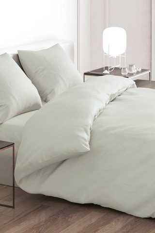 Drap-housse en satin de coton 200 fils/cm² Uni - Vert