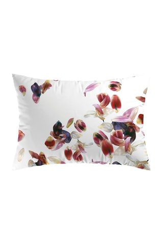 2 taies d'oreiller en satin de coton 200 fils/cm² Aurore - Blanc