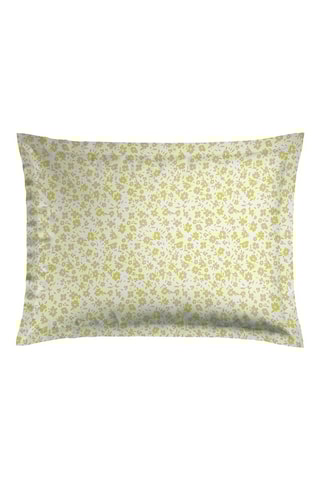 2 taies d'oreiller en satin de coton 200 fils/cm² Eglantine - Citron