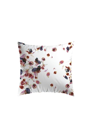 Taie d'oreiller en satin de coton 200 fils/cm² Aurore - Blanc et rose