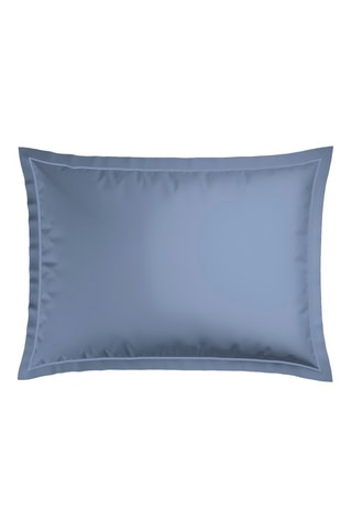 2 taies d'oreiller en satin de coton 80 fils/cm² - Bleu