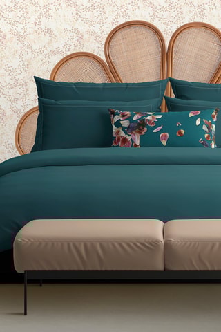 2 taies d'oreiller en satin de coton 80 fils/cm² - Bleu