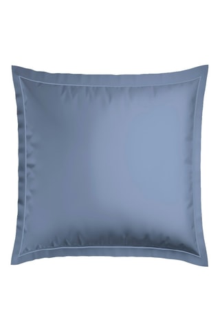 2 taies d'oreiller en satin de coton 80 fils/cm² - Bleu