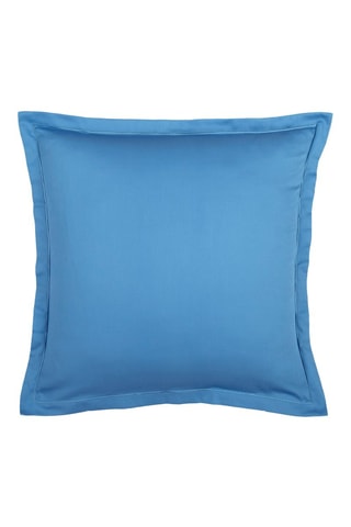 2 taies d'oreiller en satin de coton 80 fils/cm² - Bleu
