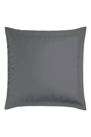 2 taies d'oreiller en satin de coton 80 fils/cm² Dobby - Gris foncé