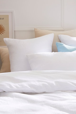Parure de couette en gaze de coton 85 fils/cm² Uni - Blanc