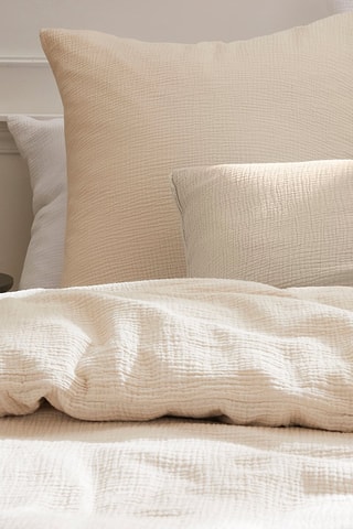 Parure de couette en gaze de coton 85 fils/cm² Uni - Taupe