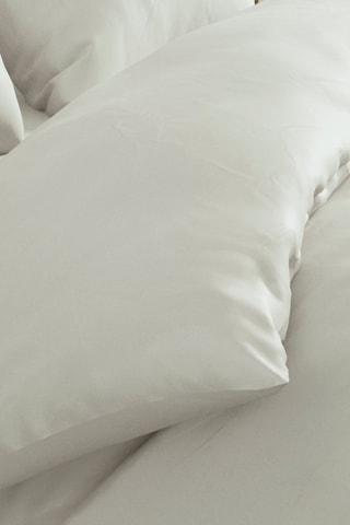 Parure de couette en satin de coton 80 fils/cm² Uni - Vert Thym