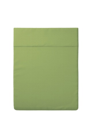 Drap plat en satin de coton 80 fils/cm² Marie - Vert