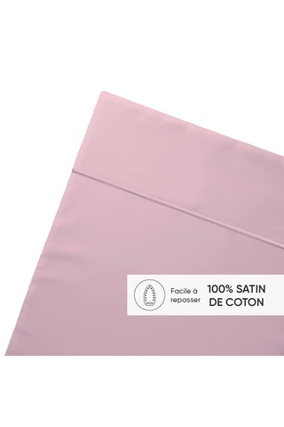 Drap plat en satin de coton 80 fils/cm² - Lilas
