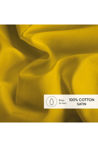 Drap plat en satin de coton 80 fils/cm² - Jaune