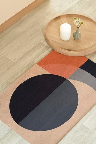 Tapis d'intérieur Azélie Vert - Orange et bleu