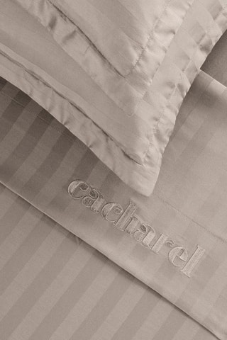 Parure de draps en satin de coton 80 fils/cm² Dobby stripe woven - Taupe