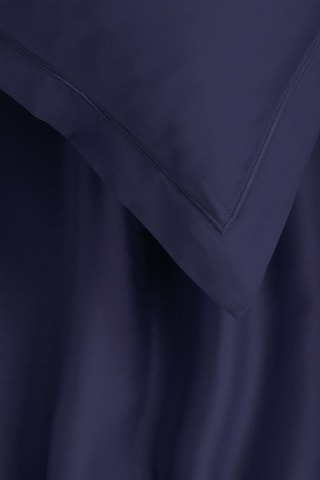 Parure de draps en satin de coton 80 fils/cm² - Bleu