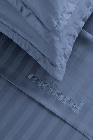 Parure de draps en satin de coton 80 fils/cm² Dobby Stripe Woven - Bleu